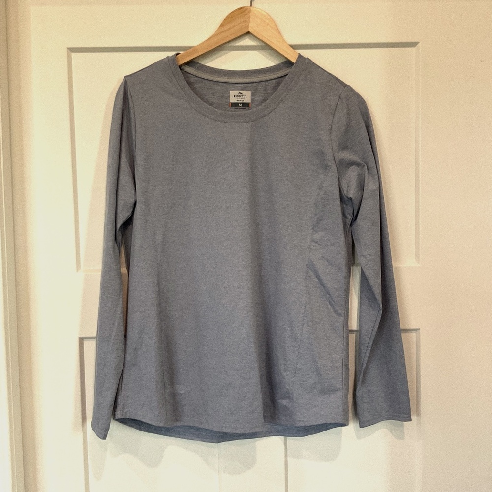 Ridgecut Toughwear Women's Long Sleeve Wicking T-Shirt, Tempest, Medium